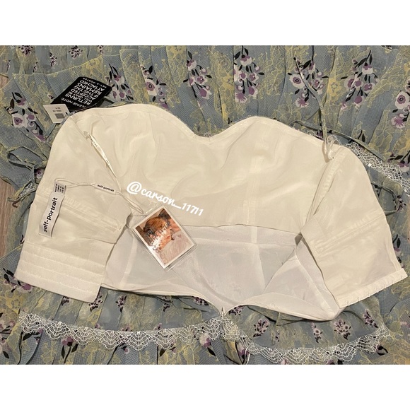 NWT Self Portrait Floral Tiered Chiffon Midi Dress US10 - Picture 9 of 16